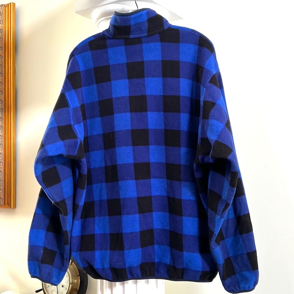 Patagonia Printed Synchilla Snap-T, Fuzzy Plaid: Andes Blue Buffalo Blue 🦬2014 - Picture 4 of 7